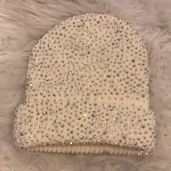 Cream Swarovski Iridescent ab stone hat - Picture 4 of 6
